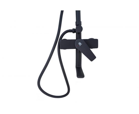 Душевая система со смесителем для ванны и душа Agger Brilliant черная A0394444 – изображение 2