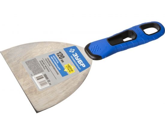 Шпатель с профилированным нержавеющим полотном и 2к ручкой 120мм Зубр ПРОФЕССИОНАЛ 10049-12_z03 – изображение 2