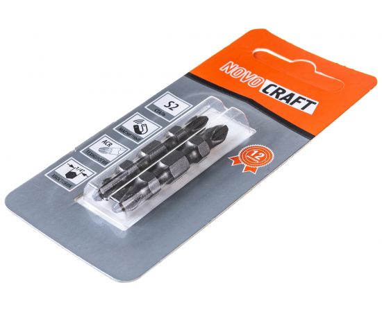 Биты двухсторонние (45 мм; 2 шт; PH2хPH2) для шуруповерта Novocraft В422-21-04522G – изображение 2