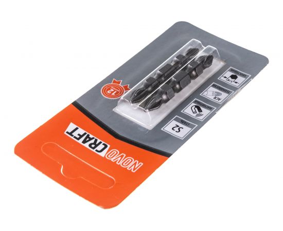 Биты двухсторонние (45 мм; 2 шт; PH2хPH2) для шуруповерта Novocraft В422-21-04522G – изображение 3