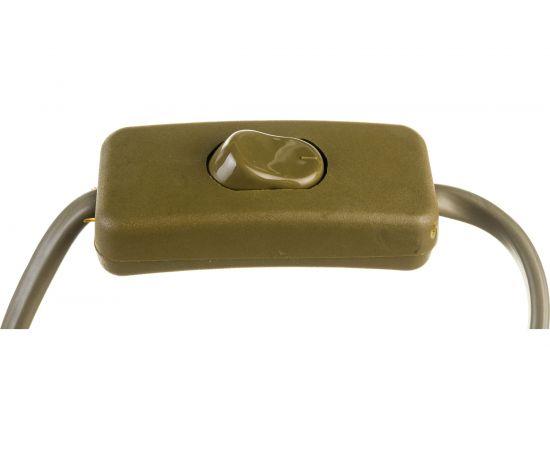 Шнур с выключателем и плоской вилкой TDM ШУ01В ШВВП 2x0,75мм2 2м. бронза SQ1305-0003 – изображение 3