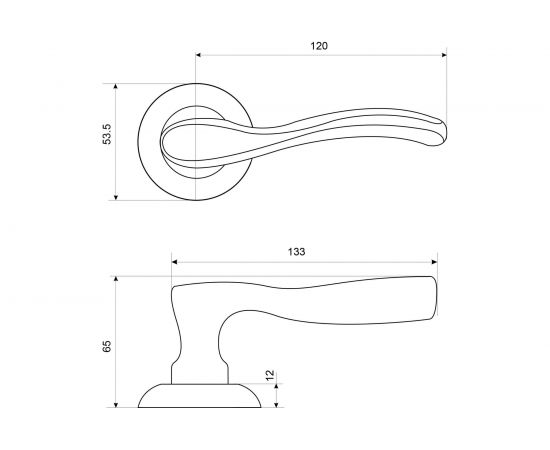 Комплект ручек Аллюр ШЭРОН OB 17130 состаренная бронза 12450 – изображение 3