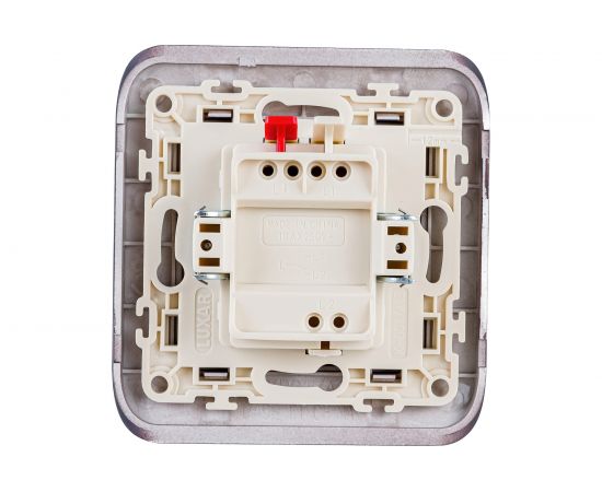 Выключатель LUXAR Deco с/у 1 клавиша, венге, с рифленой рамкой, 250В 10А 4606400620181 – изображение 4