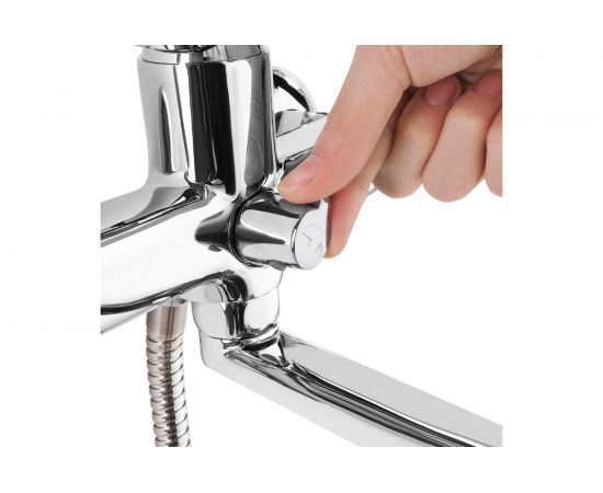 Смеситель для ванны с длинным изливом и керамическим дивертором IDDIS Zodiac ID ZODSBL2i10 – изображение 4