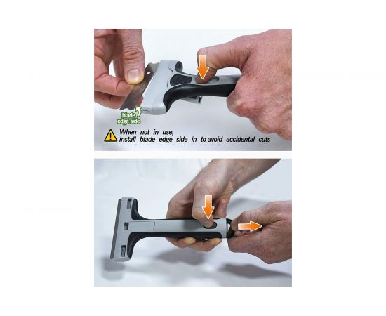 Малярный скребок Rollingdog с 5-ю сменными лезвиями в комплекте, углеродистая сталь SK5, 50375 – изображение 6