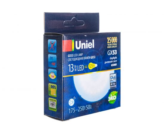 Светодиодная лампа Uniel матовая LED-GX53-13W/6500K/GX53/FR PLZ01WH UL-00005314 – изображение 6