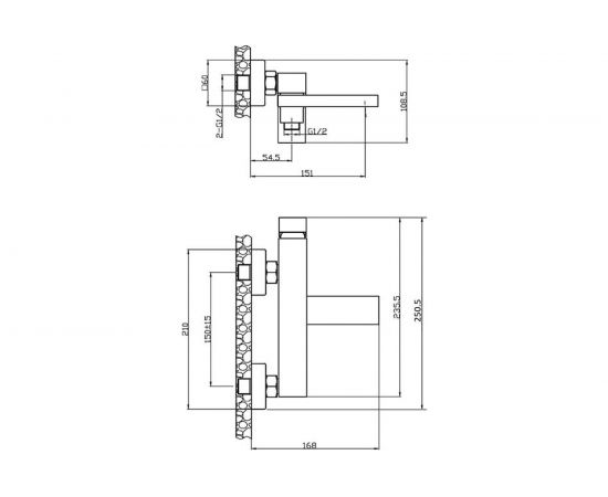 Смеситель для ванны и душа Agger Great черный A2810044 – изображение 6