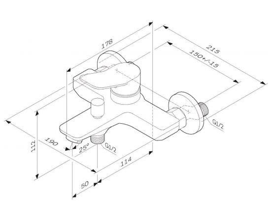 Смеситель для ванна/душа AM.PM X-Joy, белый, F85A10033 – изображение 8