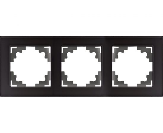 3-местная горизонтальная рамка STEKKER GFR00-7003-05, черный 39520 