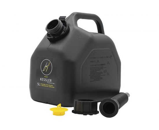 Канистра ГСМ Black Kessler черная с желтой крышкой 5 л Oktan KGA1-02-06 