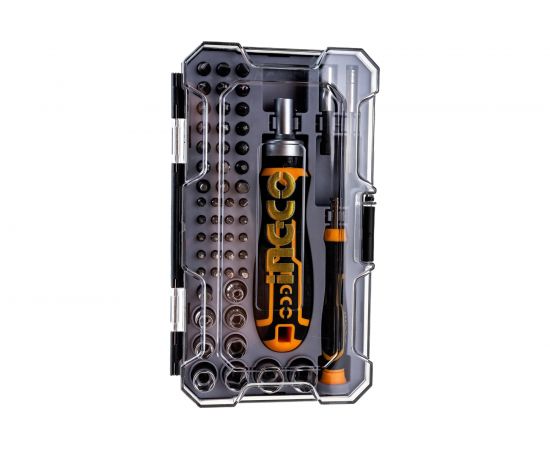 Реверсивная отвертка с набором бит INGCO 55 шт. HKSDB0558 