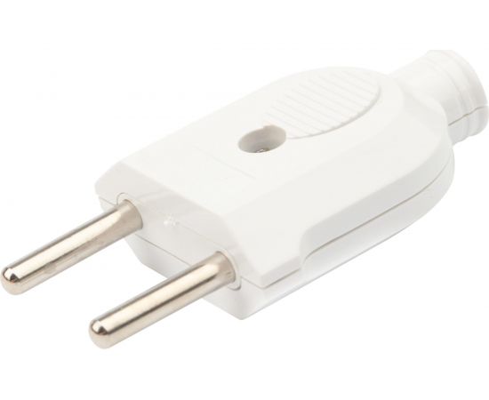 Прямая плоская вилка REXANT без заземления 10А белая 11-8946 