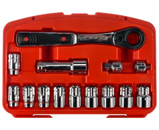 Набор головок со сквозным отверстием 10-19мм в кейсе 14шт JTC-3439 