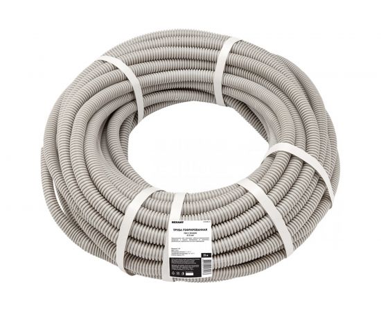 Гофрированная труба из ПВХ REXANT с зондом d 20 мм серая 25 м 28-0200-25 