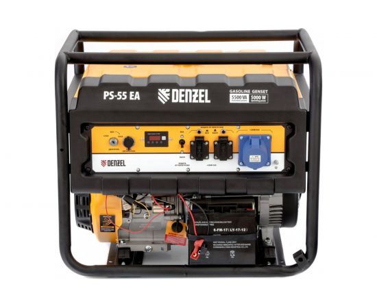 Бензиновый генератор DENZEL PS 55 EA, 5,5 кВт, 230В, 25л 946874 