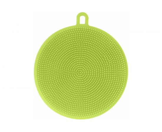 Силиконовая щетка для мытья посуды, овощей и фруктов МУЛЬТИДОМ Круг D10,5 см VL58-9 