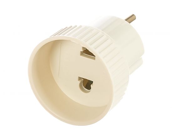 Европереходник без заземления EKF 6А белый AAP6-1 