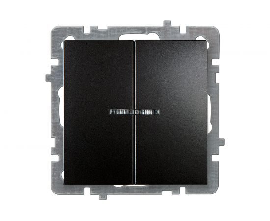 Механизм выключателя NILSON 2СП с подсветкой черный Touran/Alegra 24220404 