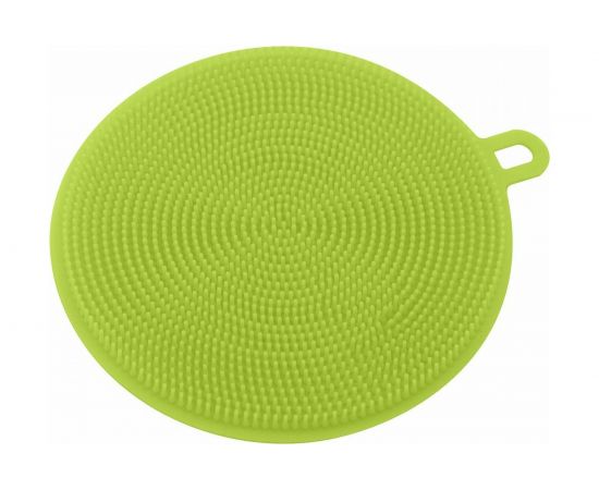 Силиконовая щетка для мытья посуды, овощей и фруктов МУЛЬТИДОМ Круг D10,5 см VL58-9 – изображение 2
