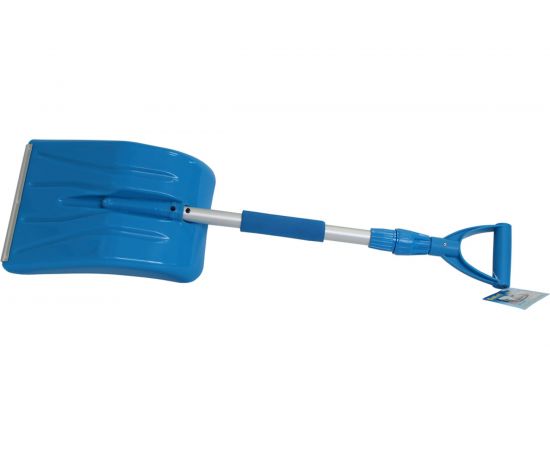Лопата для снега DolleX 85 - 110 х 24 см с телескопической ручкой, металлический кант LPT-2298 – изображение 2