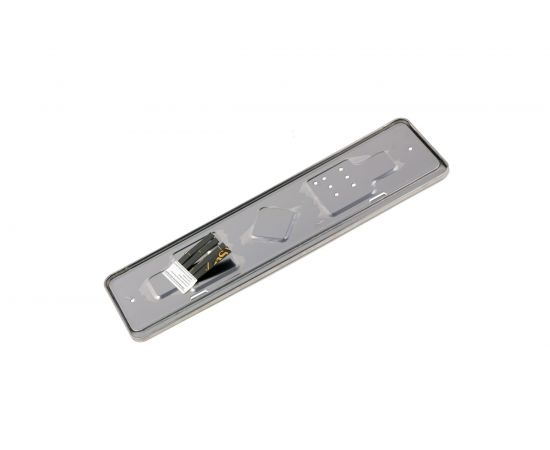 Рамка номерного знака DolleX нержавеющая сталь подкладка, рельеф RUSSIA SPL-61 – изображение 2