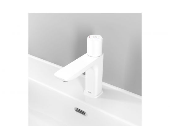 Смеситель для умывальника IDDIS с инновационным управлением Push Control, белый матовый Slide SLIWTBTi01 – изображение 2