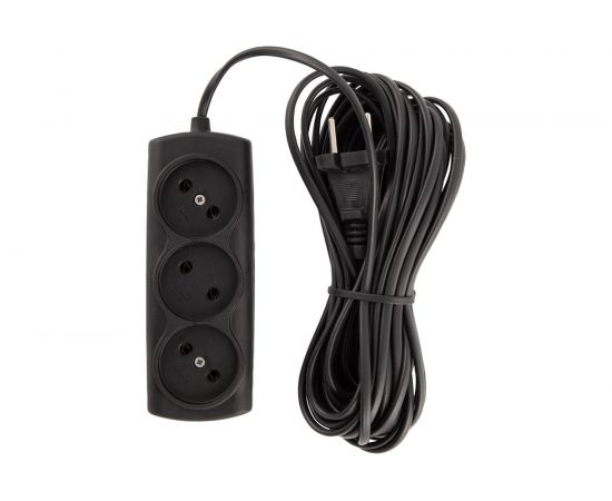 Удлинитель Engy Эконом 10 метров, 3 розетки, черный 186750 – изображение 2