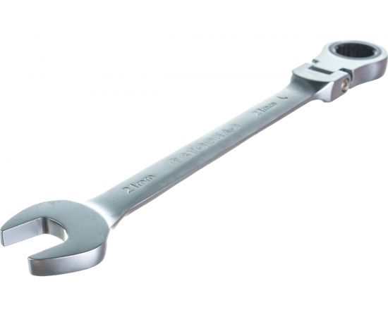 Комбинированный трещоточный шарнирный ключ 21х21 АвтоDело 30221 11893 – изображение 2