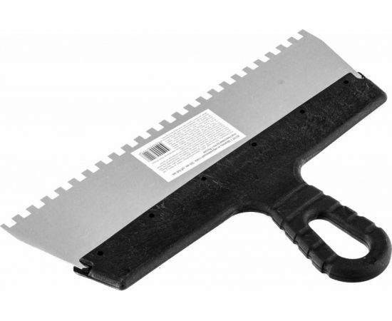 Шпатель из нержавеющей стали Россия 300 мм, зуб 6х6 мм 85140 – изображение 3