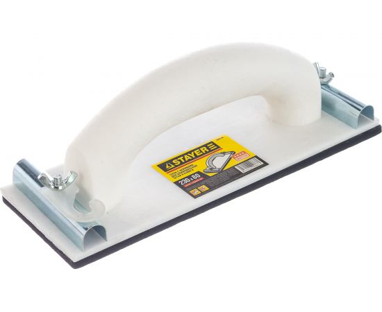 Терка для шлифования с металлическим фиксатором, 80x230мм STAYER 3569-08 – изображение 3