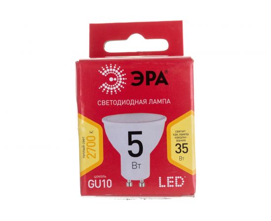 Светодиодная лампа ЭРА LED MR16-5W-827-GU10 R диод, софит, 5Вт, теплый свет, GU10 10/100/4000 10/100 Б0051852 – изображение 4