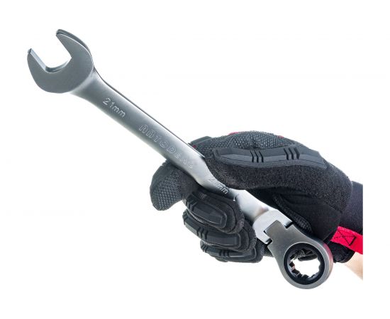 Комбинированный трещоточный шарнирный ключ 21х21 АвтоDело 30221 11893 – изображение 4