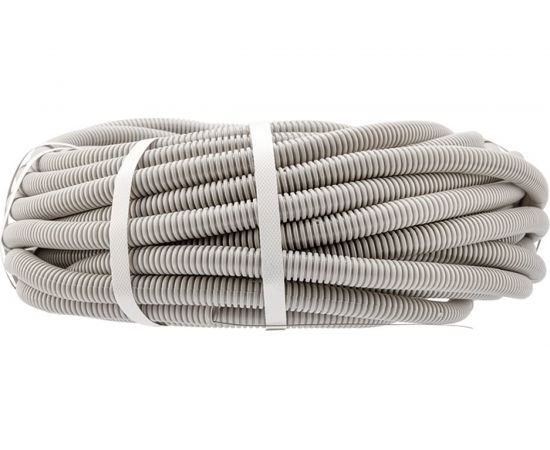 Гофрированная труба из ПВХ REXANT с зондом d 20 мм серая 25 м 28-0200-25 – изображение 4