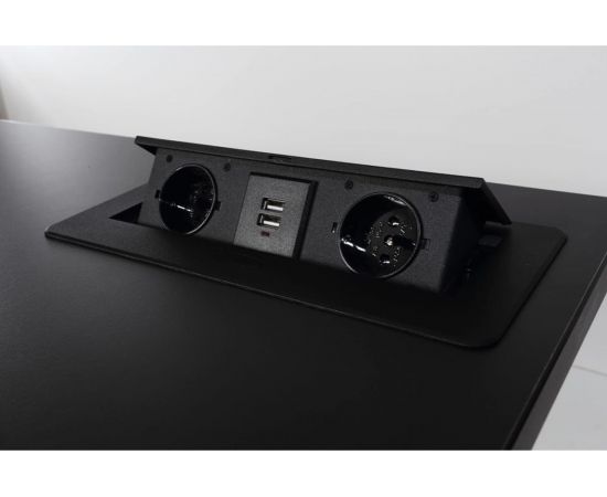 Выдвижной встраиваемый розеточный блок Inrior на 2 EURO розетки 2 USB-A, TORO-22-20 – изображение 4