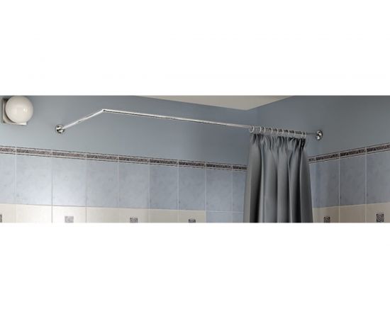 Карниз для шторы на прямоугольную ванну Радомир Г-образный 170х75 хром 1-12-2-0-0-991 – изображение 5