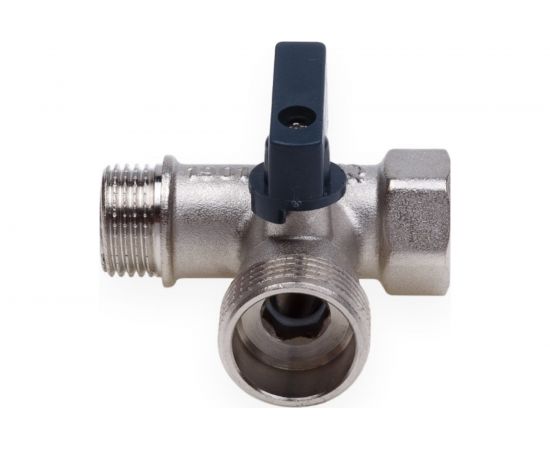 Шаровой кран AQUALINK трехпроходной 1/2 вн x 3/4 нар x 1/2 нар 1175 – изображение 6