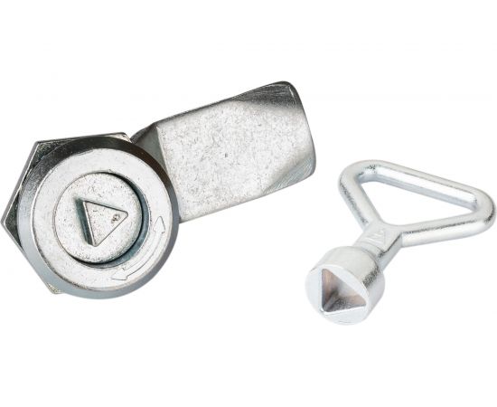 Замок под трехгранный ключ ТРИЗАМ цинк, d-9 мм, с ригелем и ключом ЗЧВ.М.2.79.1061.КМ TRZ0047 
