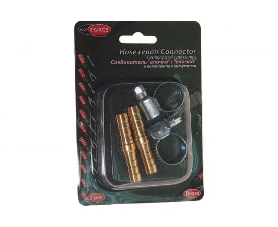 Соединитель елочка+елочка с хомутами (2 шт; 8x8 мм) ROCKFORCE RF-HRC05/05 