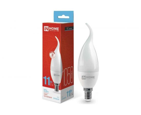 Светодиодная лампа IN HOME LED-СВЕЧА НА ВЕТРУ-VC 11Вт 230В Е14 6500К 1050Лм 4690612030494 