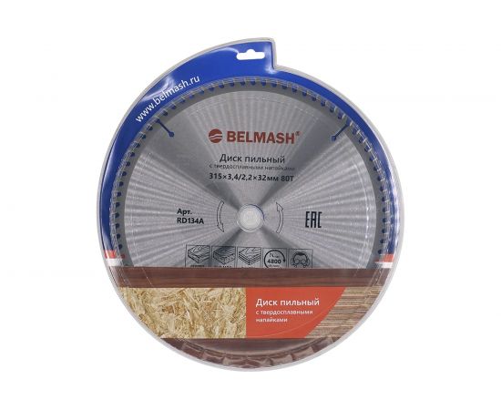 Диск пильный (315x3.4/2.2x32/30 мм; 80T) Белмаш RD134A 