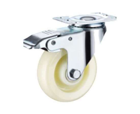 Колесо полипропиленовое поворотное с площадкой и тормозом 32075Sb (75 мм; 100 кг) А5 1005823 