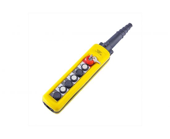 Кабельный пульт 6 кнопок, 2-ступенчатая, авар.стоп, ключ, XAC-A A6913K 