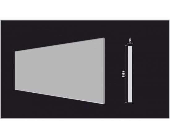 Стеновой молдинг Decor-Dizayn ударопрочный влагостойкий под покраску 99Х8Х2000 мм DD12 – изображение 2