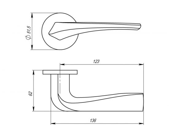 Раздельная ручка ARMADILLO FLAME URS AB-7 бронза 39231 – изображение 2