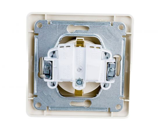 Розетка Schneider Electric 1-м GLOSSA с заземлением, защитные шторки, бежевая SchE GSL000244 – изображение 2