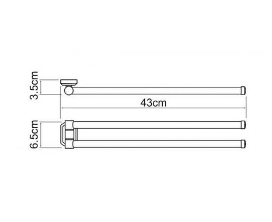 Двойной держатель полотенец WasserKRAFT Oder K-3031 – изображение 3