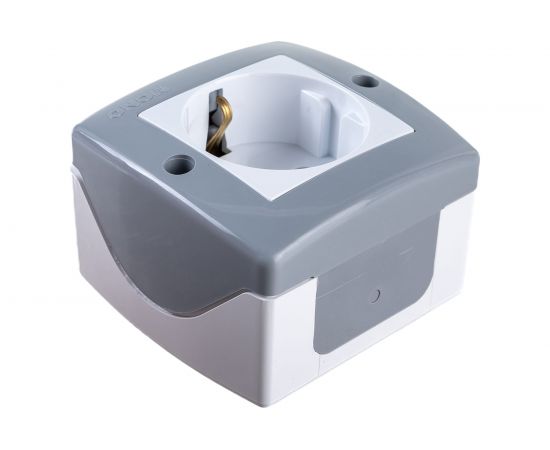 Розетка MONO ELECTRIC Octans, с заземлением, серая 104-020007-117 – изображение 3