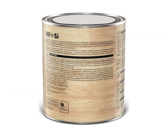 Декоративное покрытие по дереву BRITE FLEXX экстерьерное, тик, банка 0,9 л 212459 – изображение 3