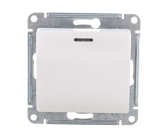 1-клавишный механизм выключателя Schneider Electric скрытой проводки Glossa 10А IP20 1а 10AX перламутр GSL000613 – изображение 3