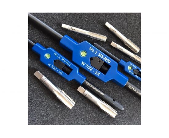 Метчикодержатель GSR N 1 1/2 стальной M1-М12 Silver с уровнем B08802040 – изображение 3